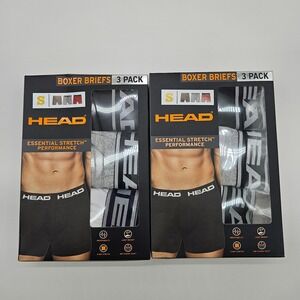 HEAD Mens Boxer Briefs 3 Pack Essential Stretch Performance‎ Size Small